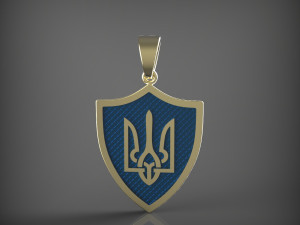 Pendant coat of arms of Ukraine 3D Модель