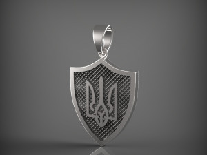 Pendant coat of arms of Ukraine 3D Модель