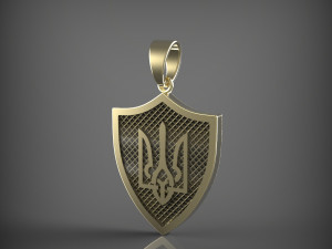 Pendant coat of arms of Ukraine 3D Модель