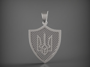 Pendant coat of arms of Ukraine 3D Модель