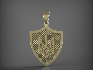 Pendant coat of arms of Ukraine 3D Модель
