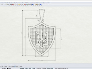 Pendant coat of arms of Ukraine 3D Модель
