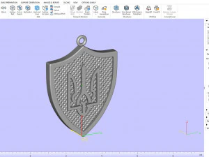 Pendant coat of arms of Ukraine 3D Model