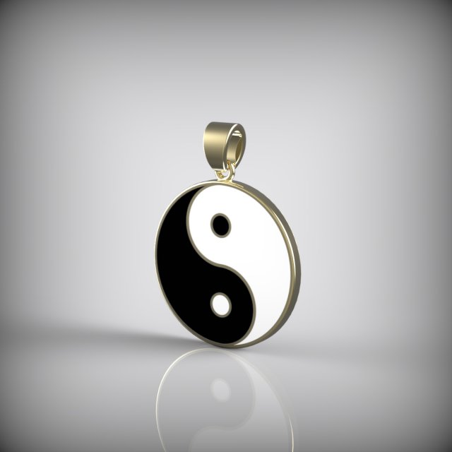 Pendant Yin and Yang 3D-Modell .c4d .max .obj .3ds .fbx .stl .blend 