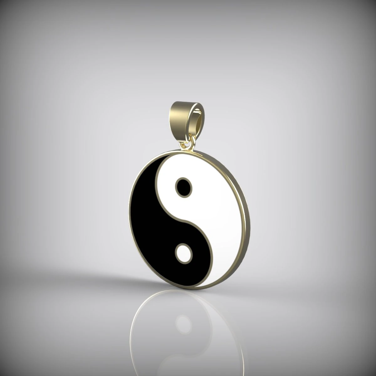Pendant Yin and Yang 3D Model .c4d .max .obj .3ds .fbx .stl .blend 