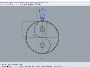 Pendant Yin and Yang 3D Model