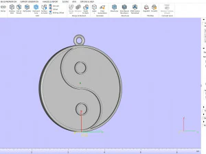 Pendant Yin and Yang 3D Model
