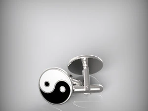 Yin and Yang cufflinks 3D Model