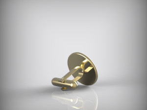 Yin and Yang cufflinks 3D Model