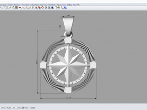 Wind Rose pendant Modèle 3D