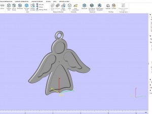 Pendant Angel with enamel 3D Model