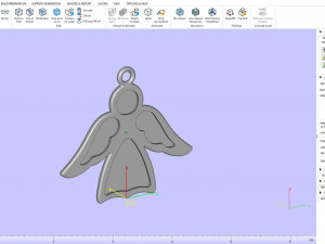 Pendant Angel with enamel 3D Model