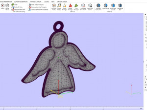 Pendant Angel with enamel 3D Model