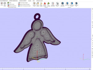 Pendant Angel with enamel 3D Model