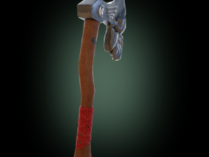 Stylized skull axe PBR low-poly game ready 3D 모델