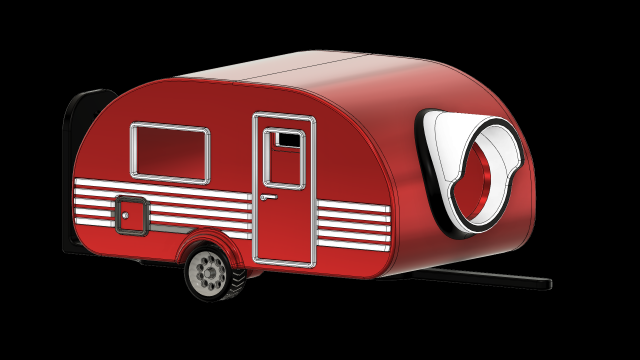 Caravan BirdHouse 2 3Dプリントモデル .c4d .max .obj .3ds .fbx .stl .blend 