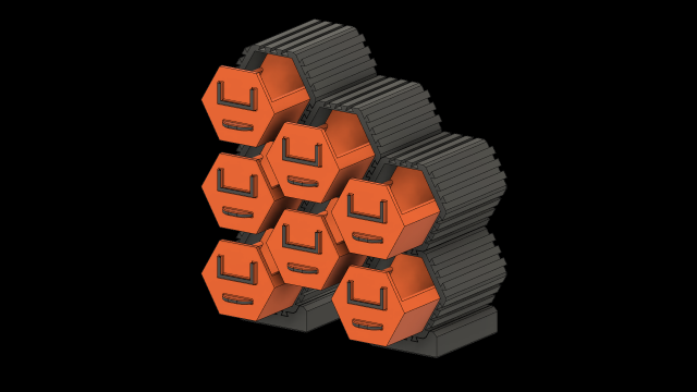 Hexagonal Organizer 3D Print Model .c4d .max .obj .3ds .fbx .stl .blend 