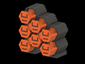 Hexagonal Organizer 3D Print Model