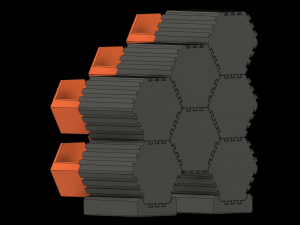 Hexagonal Organizer 3D Print Model