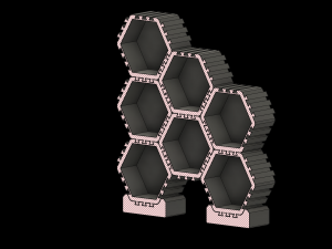 Hexagonal Organizer 3D Print Model