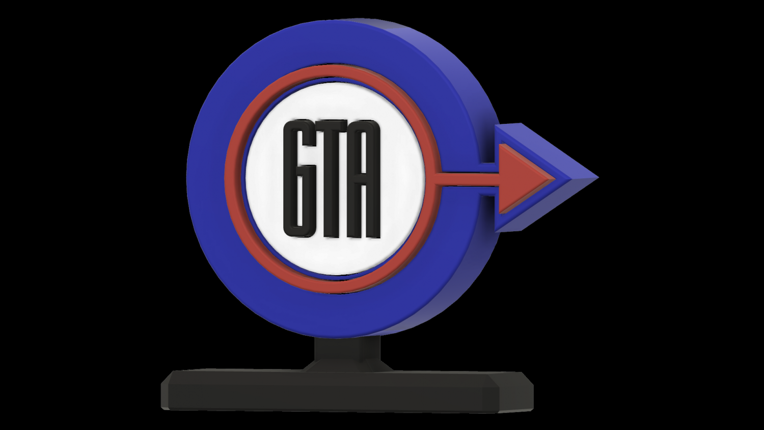 GTA London Edition Stand Logo 3D Принт Модель In Знаки И Логотипы.