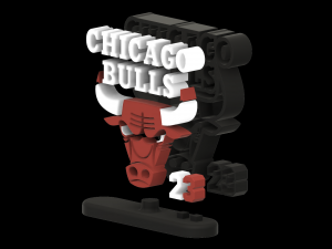 Chicago Bulls NBA Logo Stand 2 version 3D Print Model