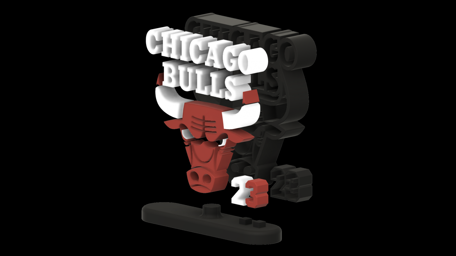 Chicago Bulls Michael Jordan 23 Nba Basketball Team Logo 3d