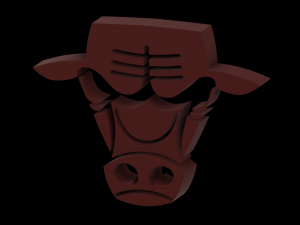 Chicago Bulls NBA Logo Stand 2 version 3D 打印模型