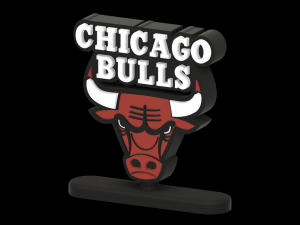 Chicago Bulls NBA Logo Stand 2 version 3D 打印模型