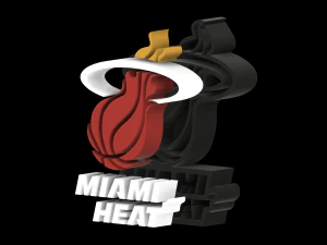 Logotipo do estande do Miami Heat NBA Modelo de Impressão 3D