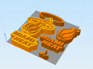 Miami Heat Stand Logo NBA 3D Принт Модель