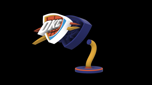 okc thunder logo 3d