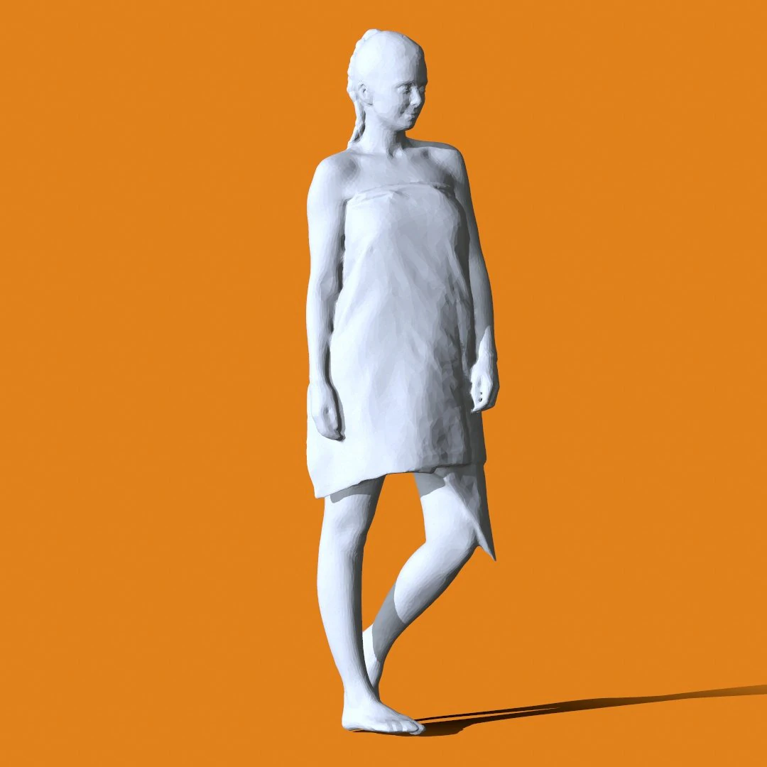 Miniature Pose People 01 3D Print Model .c4d .max .obj .3ds .fbx .stl .blend
