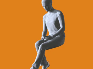 Miniature Pose People 04 3D Print Model
