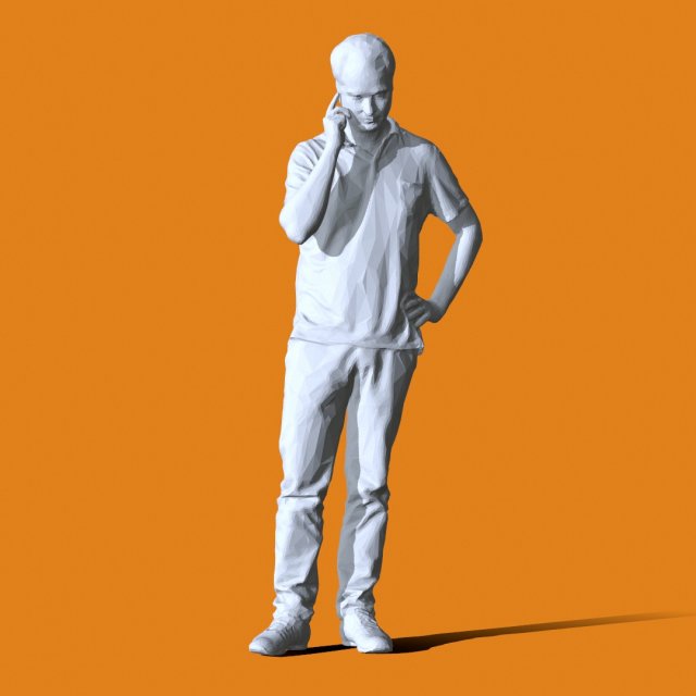 Miniature Pose People 05 3D Print Model .c4d .max .obj .3ds .fbx .stl .blend 