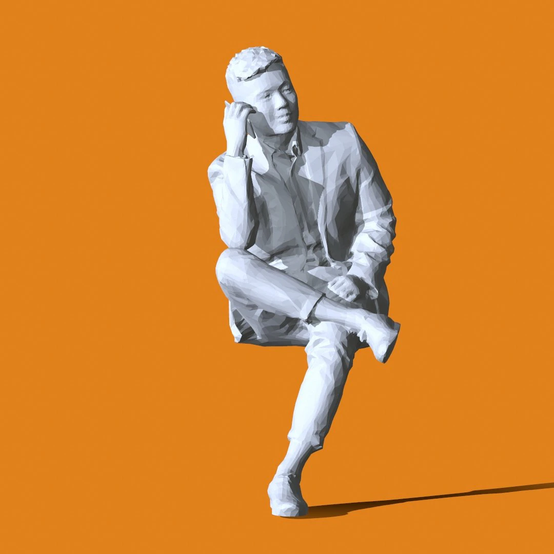 Miniature Pose People 07 3D Print Model .c4d .max .obj .3ds .fbx .stl .blend 
