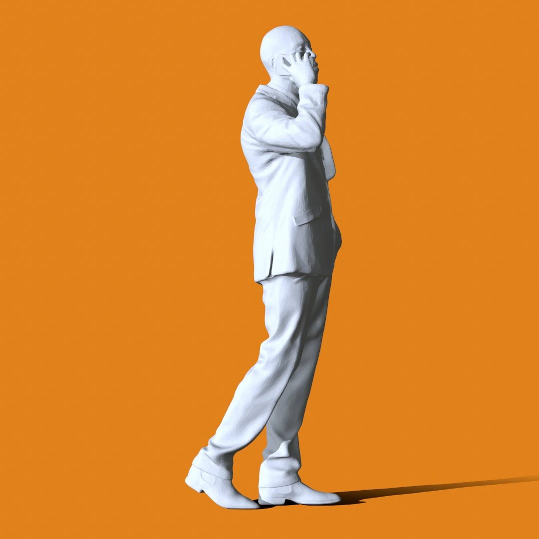 Miniature Pose People 08 3D Print Model .c4d .max .obj .3ds .fbx .stl .blend 
