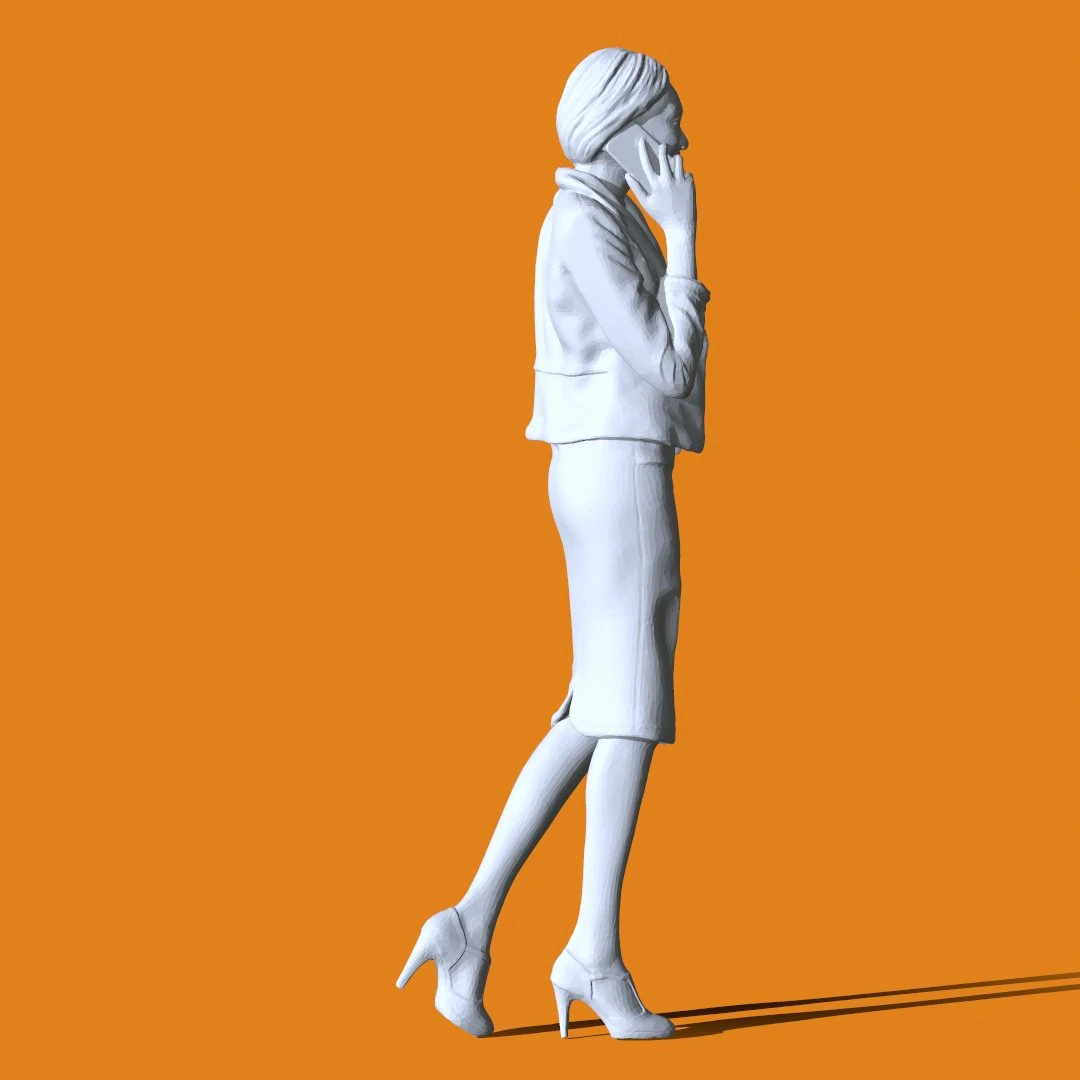 Miniature Pose People 09 3D Print Model .c4d .max .obj .3ds .fbx .stl .blend 