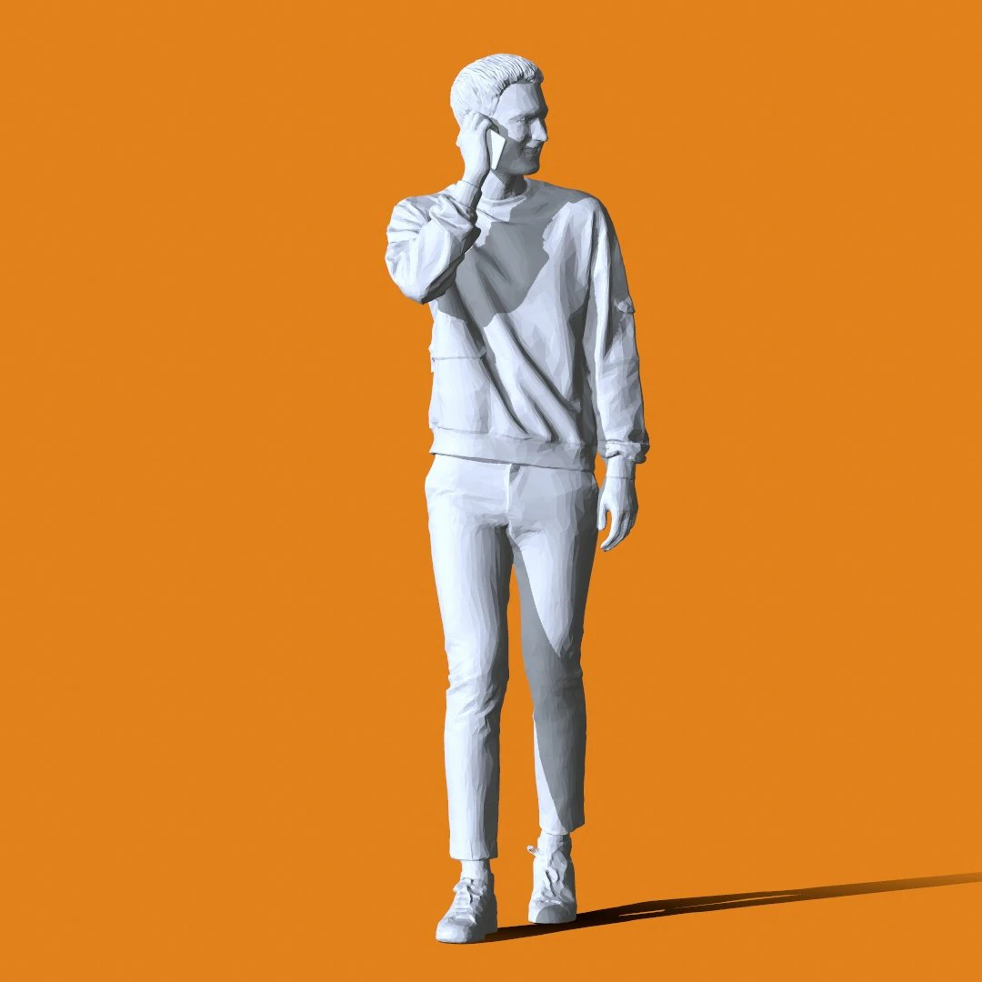 Miniature Pose People 10 3D Print Model .c4d .max .obj .3ds .fbx .stl .blend 