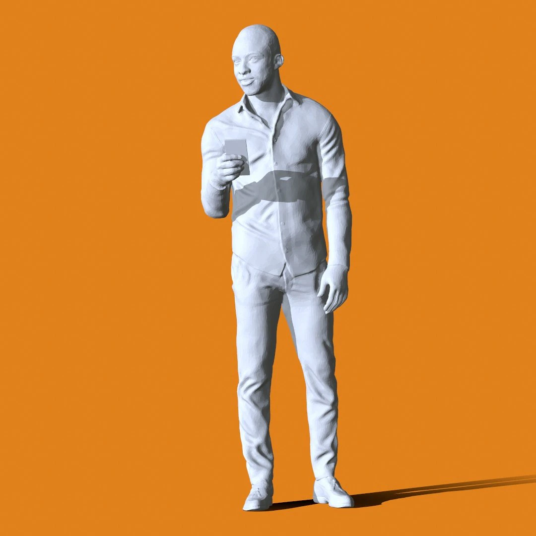 Miniature Pose People 11 3D Print Model .c4d .max .obj .3ds .fbx .stl .blend 