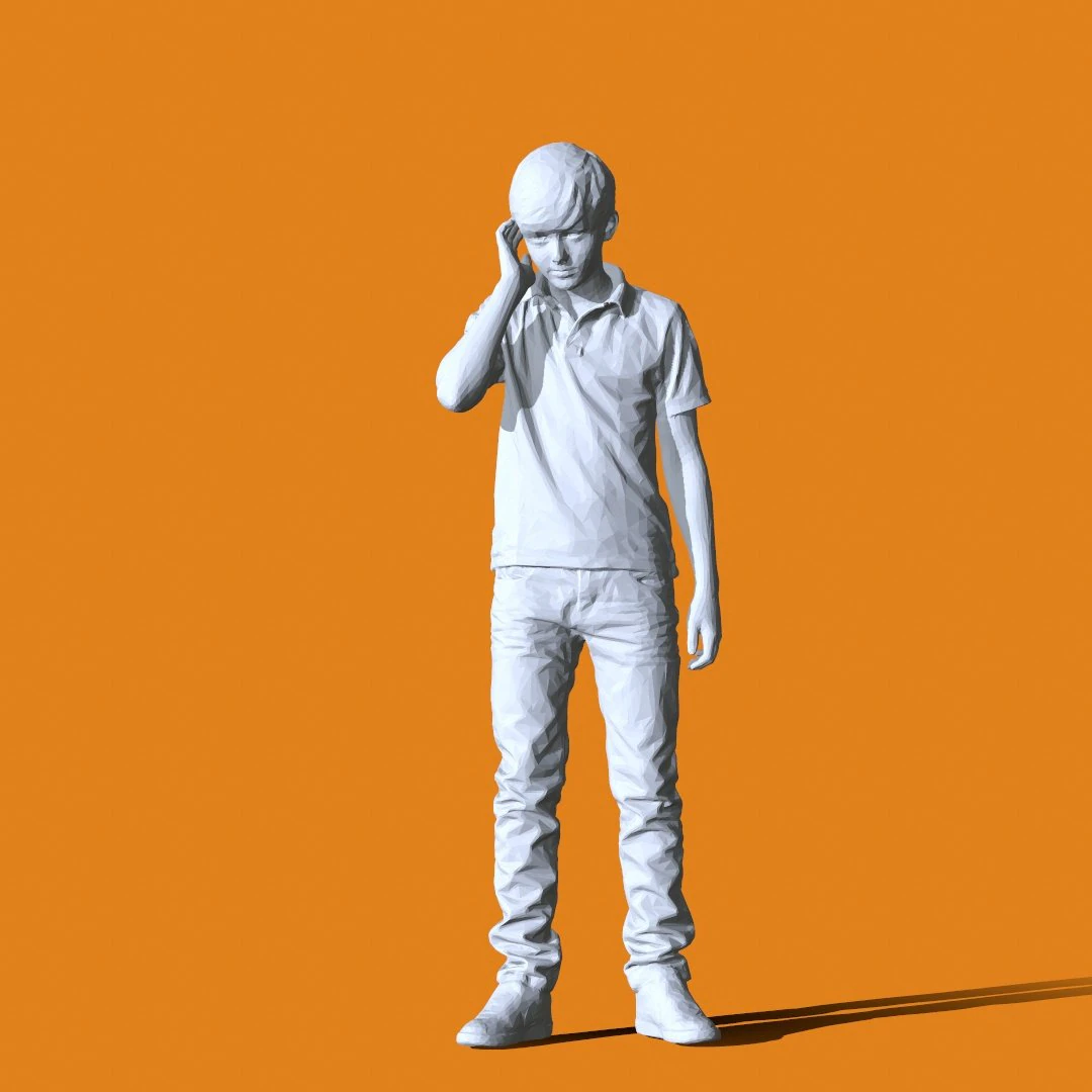 Miniature Pose People 12 3D Print Model .c4d .max .obj .3ds .fbx .stl .blend