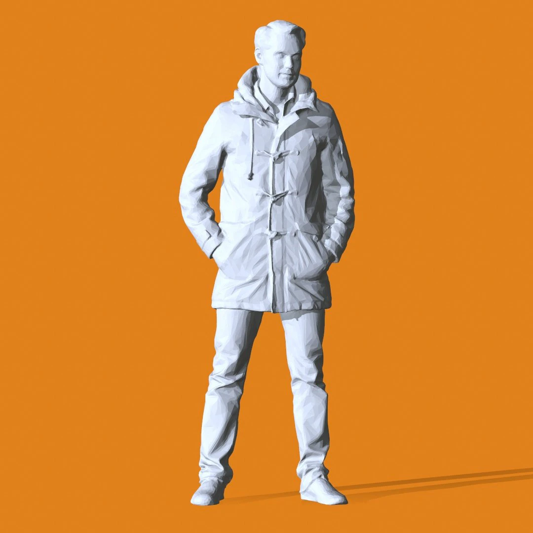 Miniature Pose People 14 3D Print Model .c4d .max .obj .3ds .fbx .stl .blend