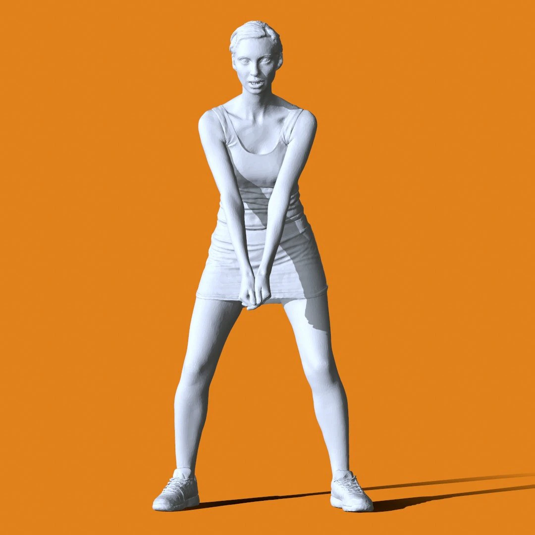 Miniature Pose People 17 3D Print Model .c4d .max .obj .3ds .fbx .stl .blend 