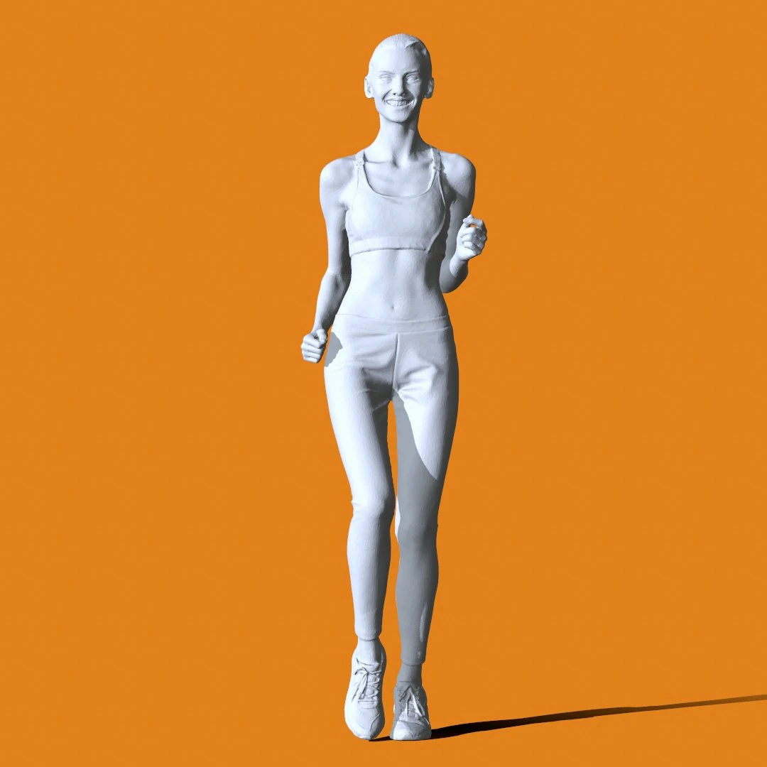 Miniature Pose People 18 3D Print Model .c4d .max .obj .3ds .fbx .stl .blend 