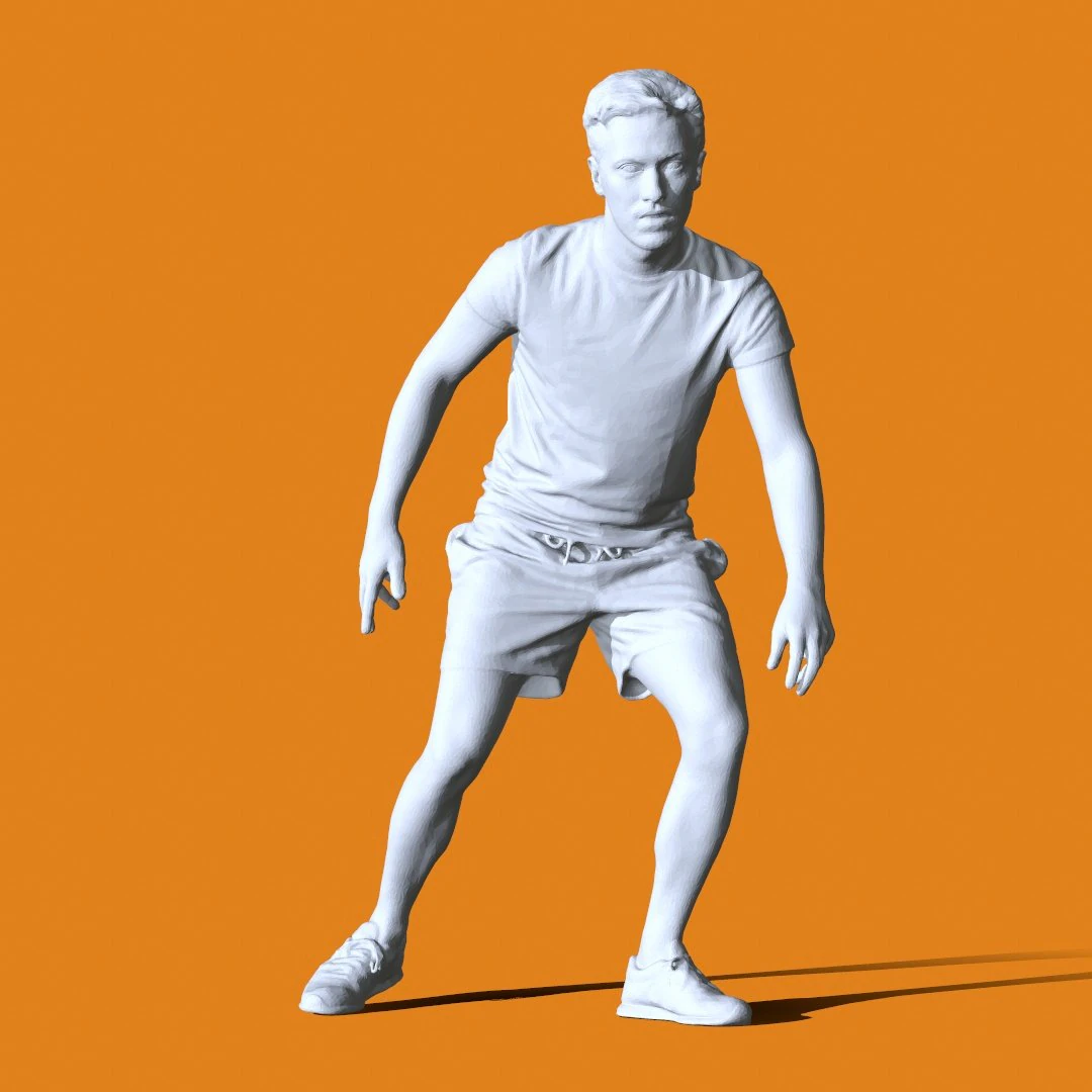 Miniature Pose People 20 3D Print Model .c4d .max .obj .3ds .fbx .stl .blend