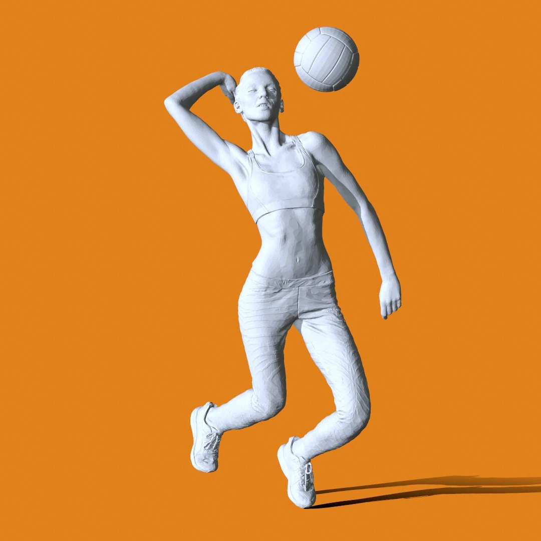 Miniature Pose People 21 3D Print Model .c4d .max .obj .3ds .fbx .stl .blend 