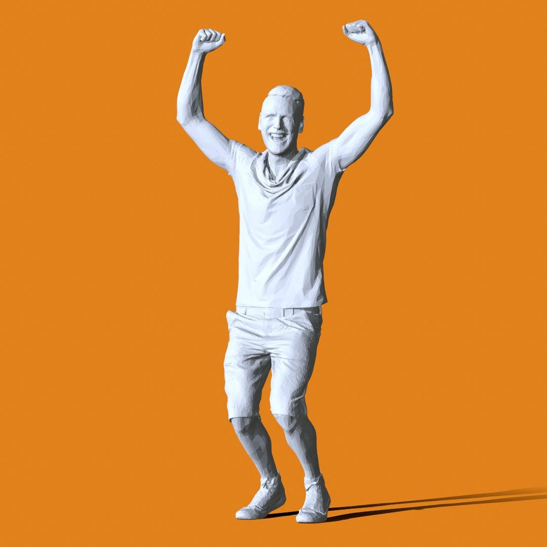 Miniature Pose People 22 3D Print Model .c4d .max .obj .3ds .fbx .stl .blend 