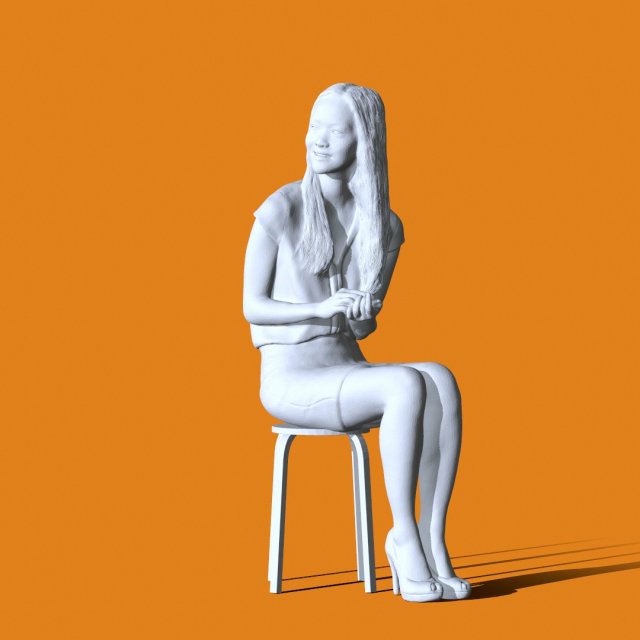 Miniature Pose People 24 3Dプリントモデル .c4d .max .obj .3ds .fbx .stl .blend 