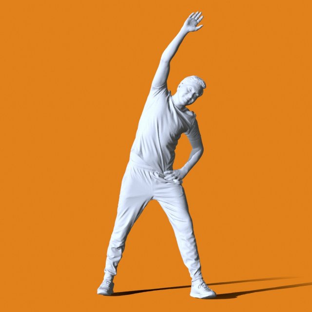 Miniature Pose People 25 3D Print Model .c4d .max .obj .3ds .fbx .stl .blend 