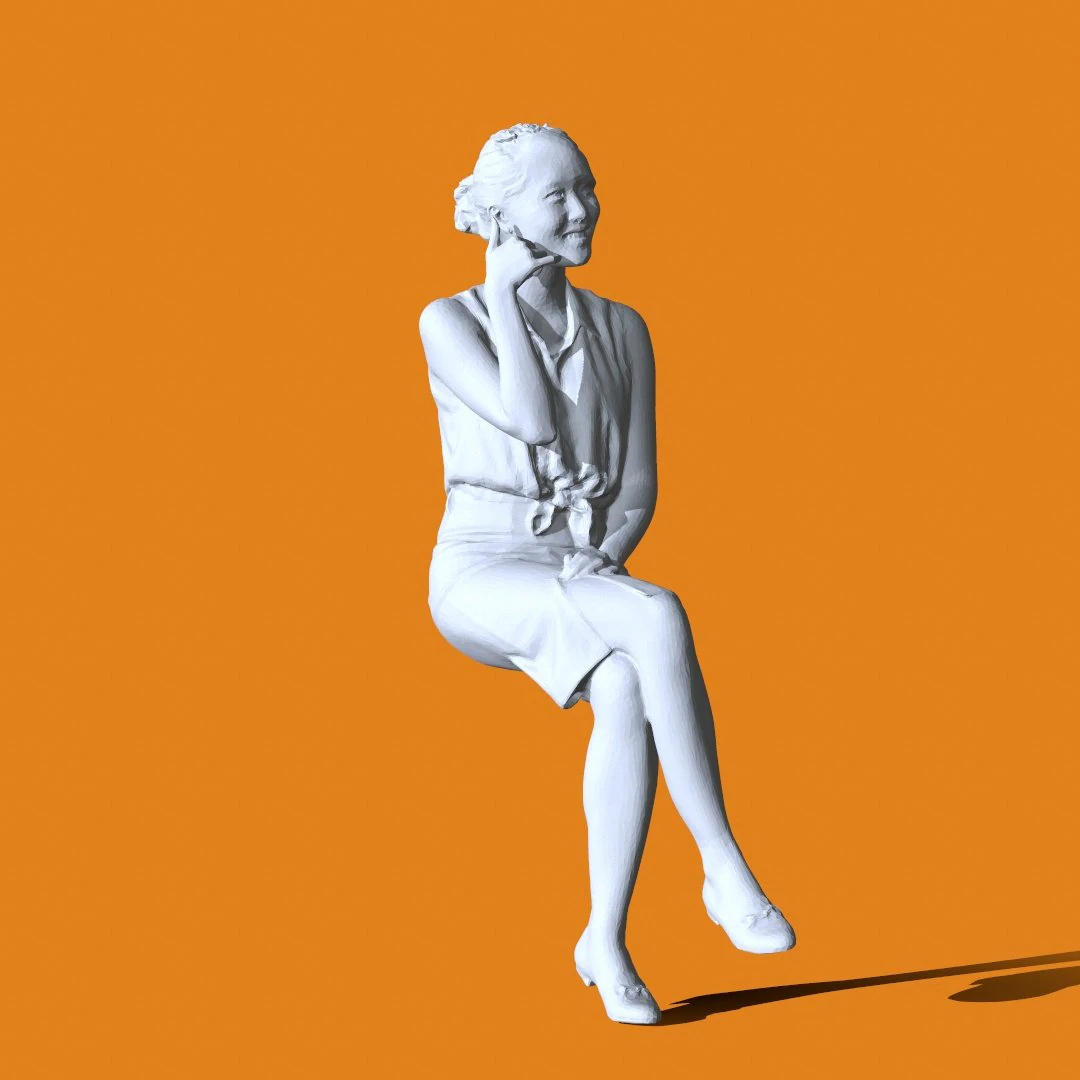 Miniature Pose People 26 3D Print Model .c4d .max .obj .3ds .fbx .stl .blend 